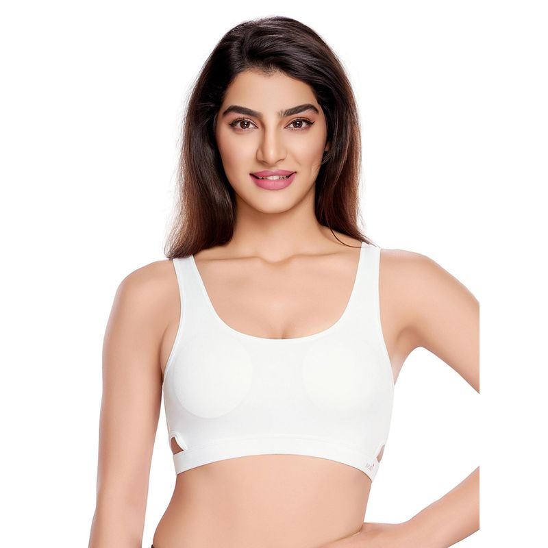 Juliet Womens Effortless Lift Padded Sports Bra White (M)