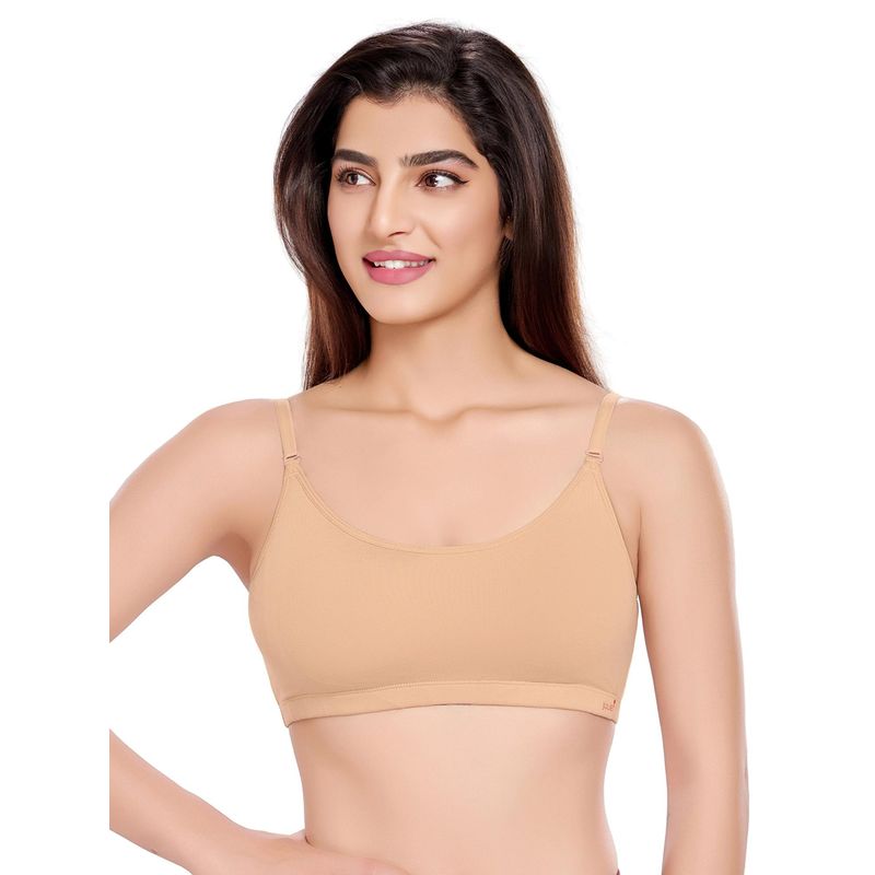 Juliet Womens Sculpt and Support Series Padded Sports Bra Beige (M)