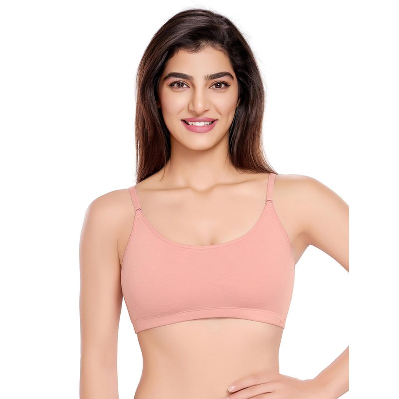 Juliet Womens Sculpt and Support Series Padded Sports Bra Peach (M)