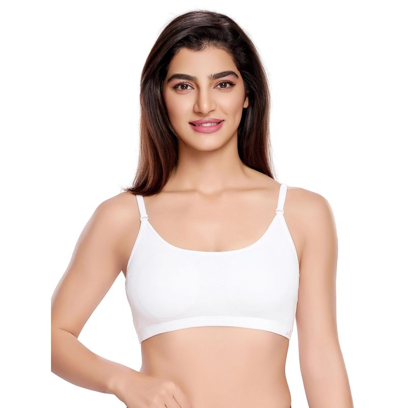Juliet Womens Sculpt and Support Series Padded Sports Bra White (M)