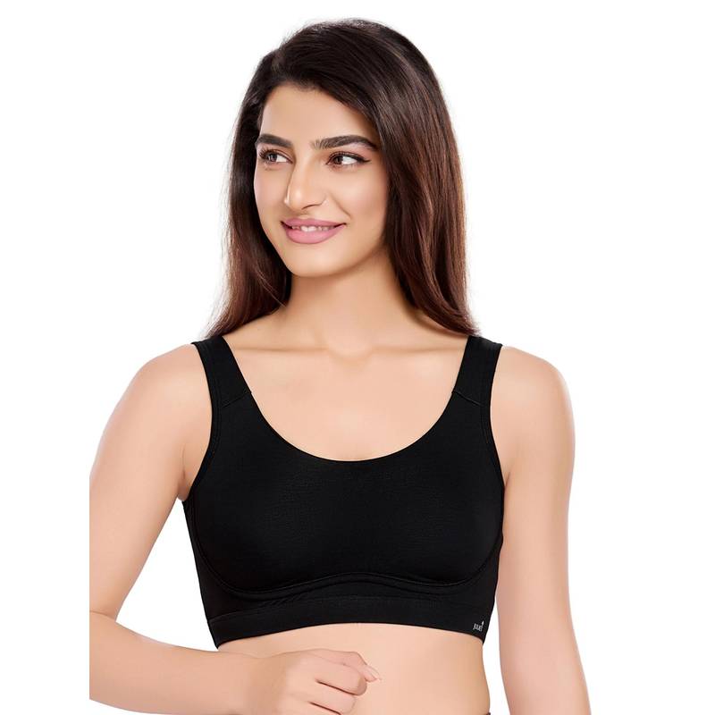 Juliet Womens Comfort Meets Performance Sports Bra Black (L)
