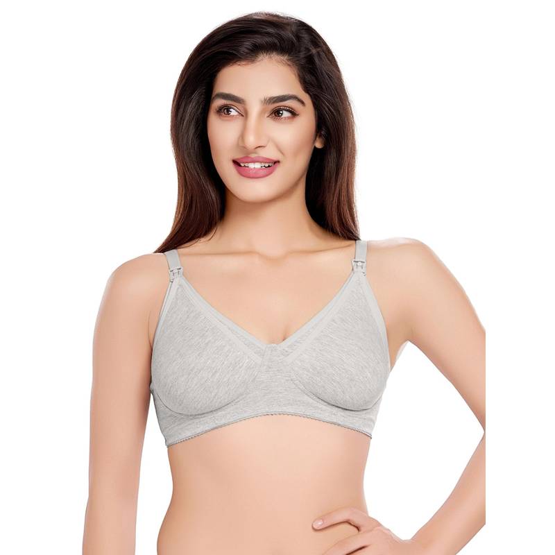 Juliet Womens Nursing Seamless Boost Bra Mold Feed Grey (38D)