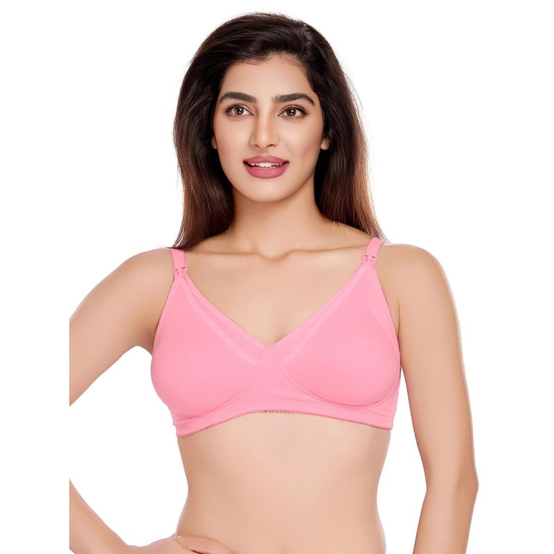 Juliet Womens Nursing Seamless Boost Bra Mold Feed Pink (42C)