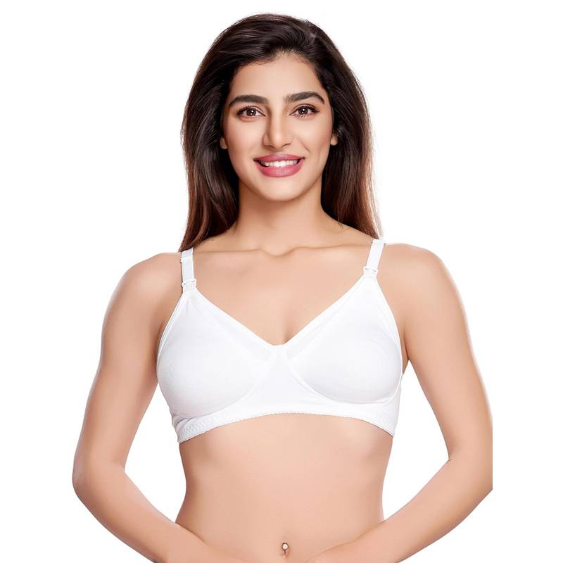 Juliet Womens Nursing Seamless Boost Bra Mold Feed White (42C)