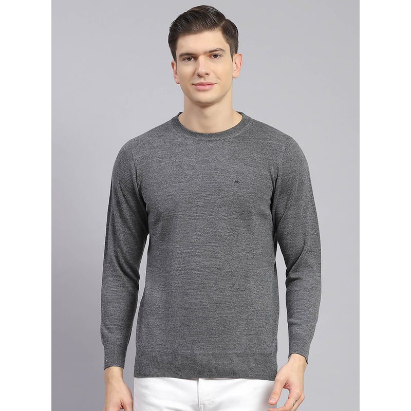 Monte Carlo Md Grey Mix Solid Pullover (L)