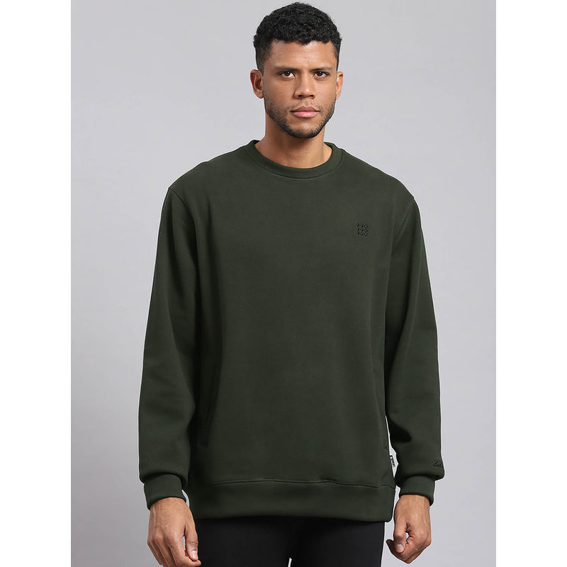 Rock.it Olive Solid Sweatshirt (3XL)