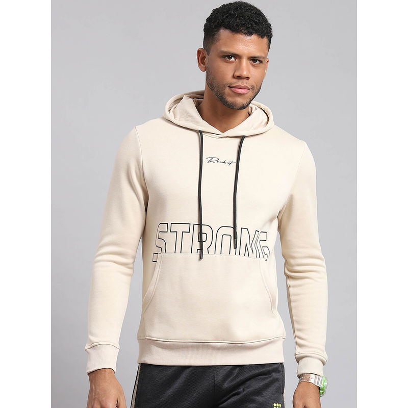 Rock.it Cream Printed Hoodie (XL)