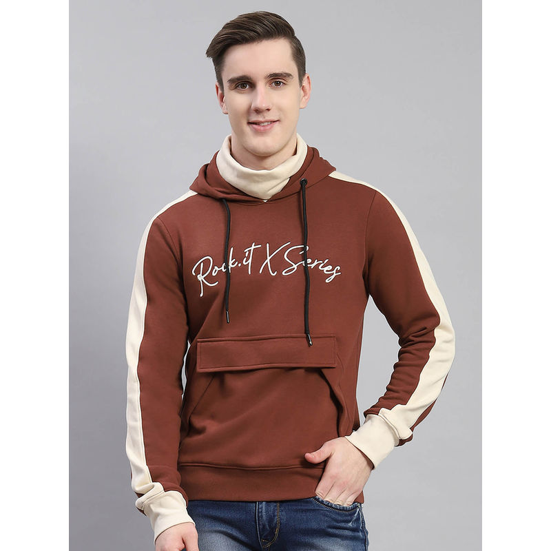 Rock.it Coffee Brown Printed Hoodie (M)