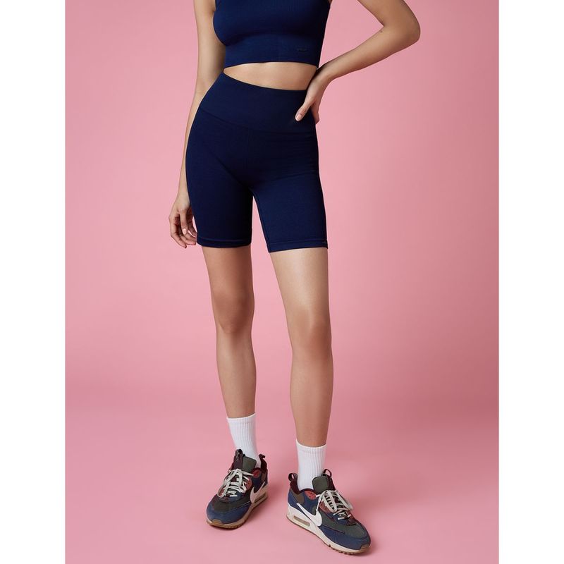 FEIER Navy Blue Flexrib Bike Shorts (S)