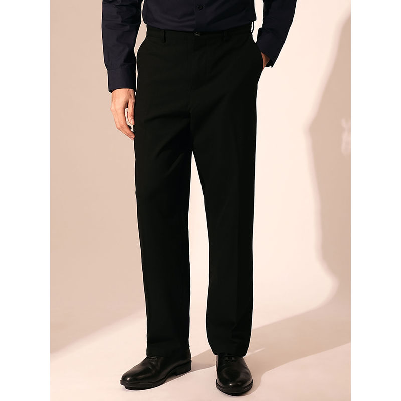 Selected Black Relaxed Fit Tailored Trousers (33/32)
