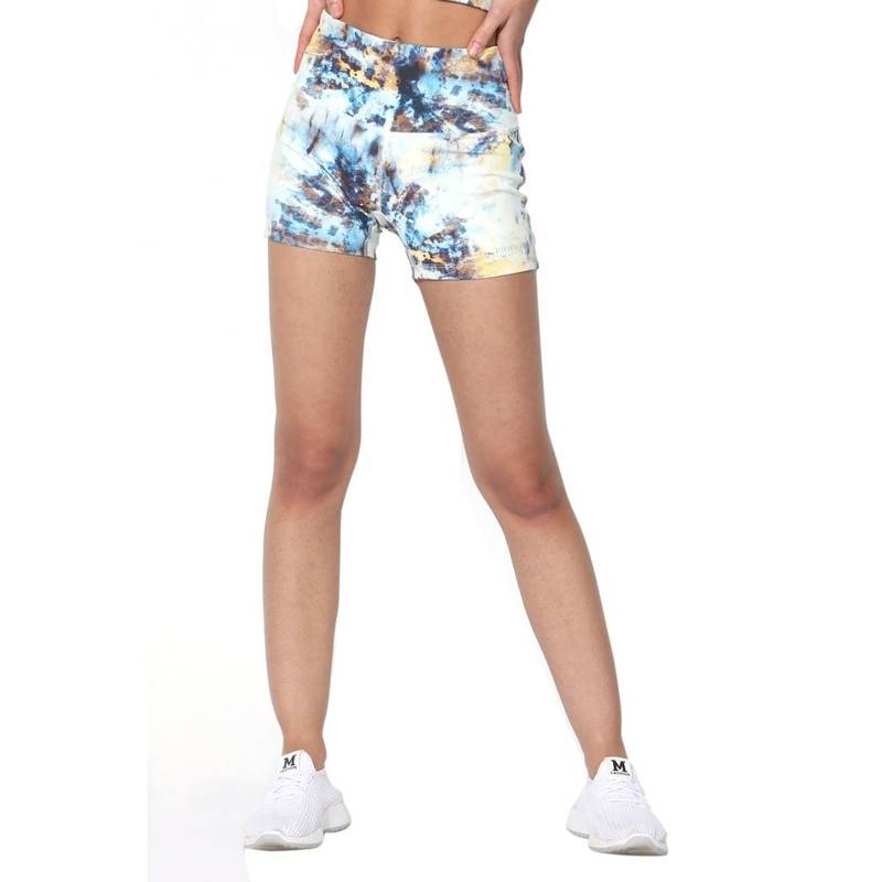 Silvertraq Tie Dye Printed Flex Shorts - Multi-Color (XS)