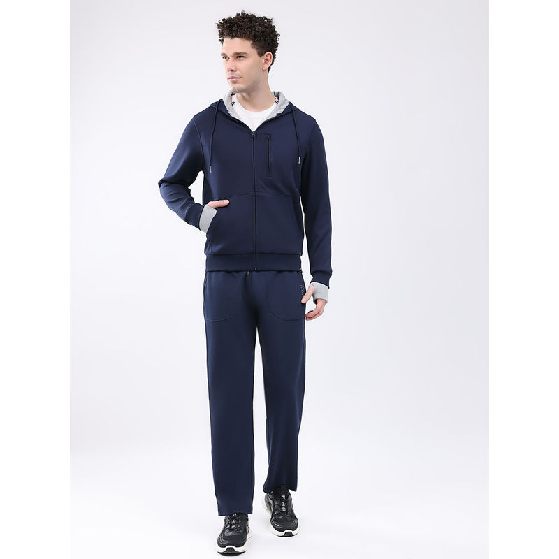 Monte Carlo Men's Navy Blue Full Sleeve Jacket with Track Pant (2XL)