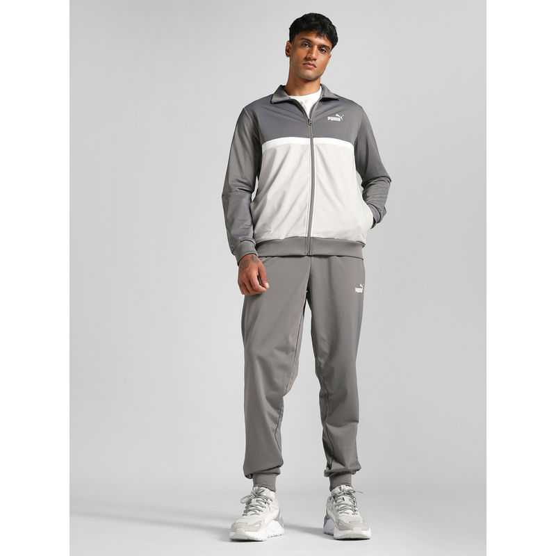 Puma Men Poly Colourblock Jacket with Joggers (Set of 2) (S)