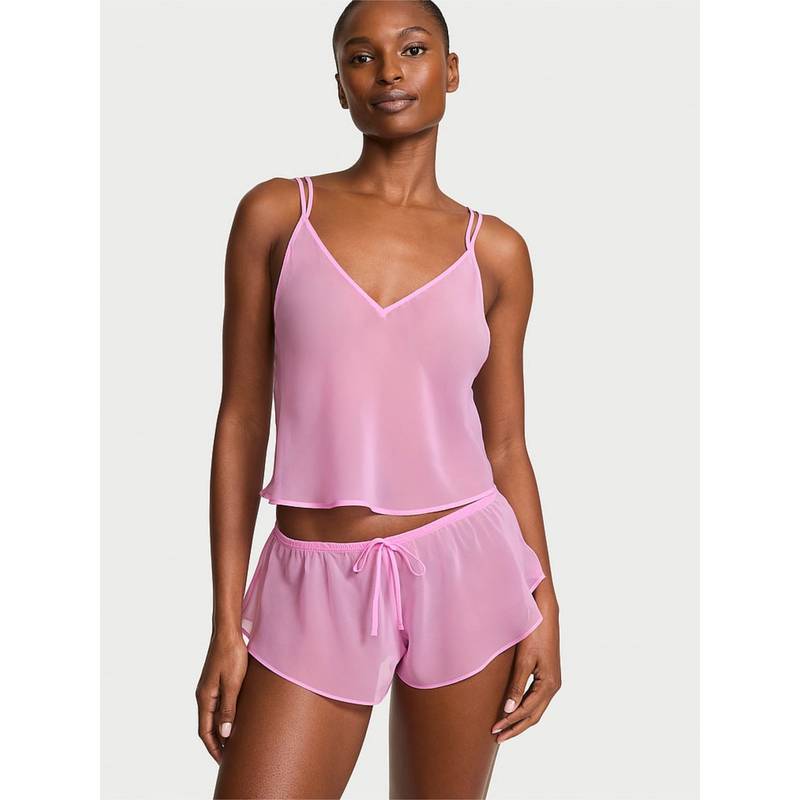 Victoria's Secret Pink Chiffon Flutter Solid Shorts (S)