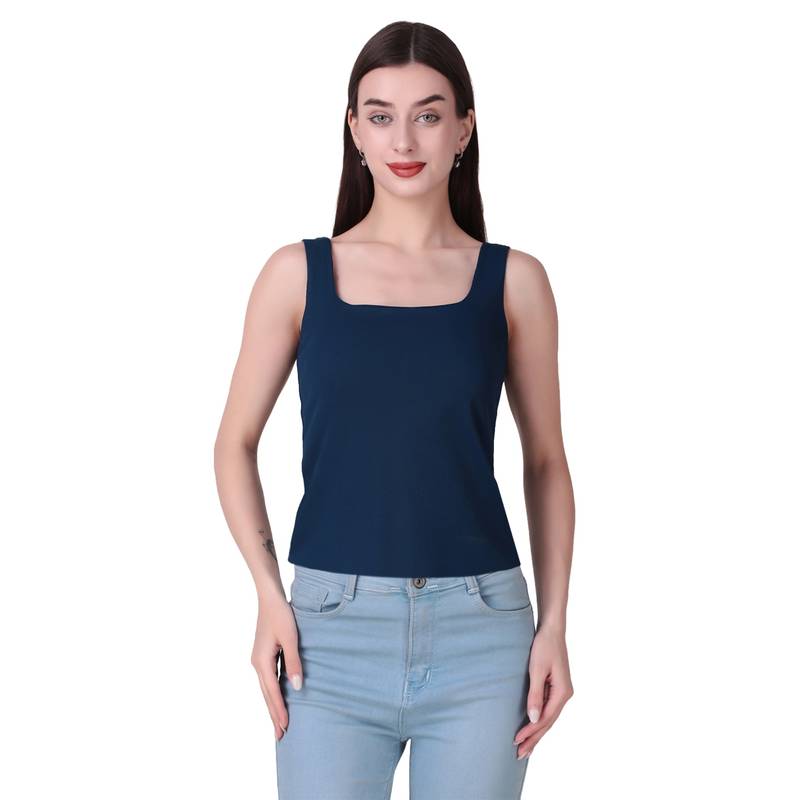 CareDone Padded Tank Top for Women Blue (L)