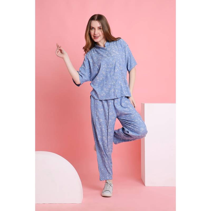 Tuna London Blue Denim Beauty Top and Pant (S)