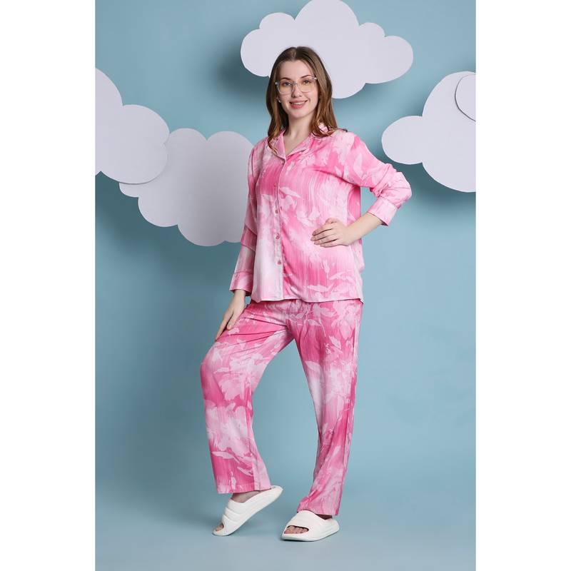 Tuna London Pink Dream Brush Shirt and Pyjama (S)