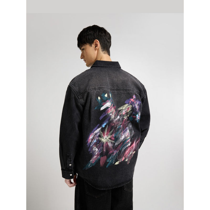 Weezy Premium Hand painted Denim Shacket (M)