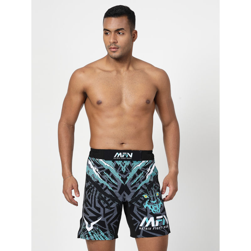 INVINCIBLE Men Mfn Replica Fighting Shorts Navy Blue (XL)