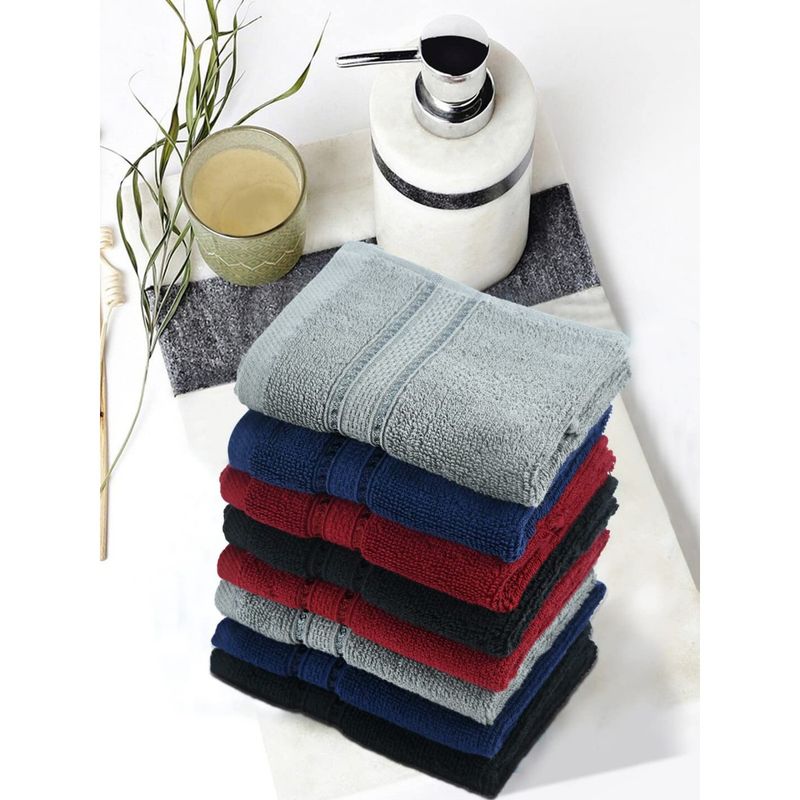 SWHF Ultra Soft 500 GSM Cotton Face Towel Set of 8, Size 12 x 12 Inch