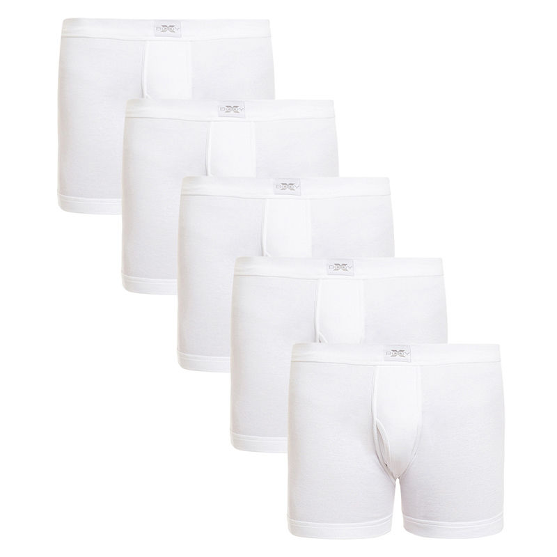 BODYX Pack Of 5 Printed Trunks In White (M)