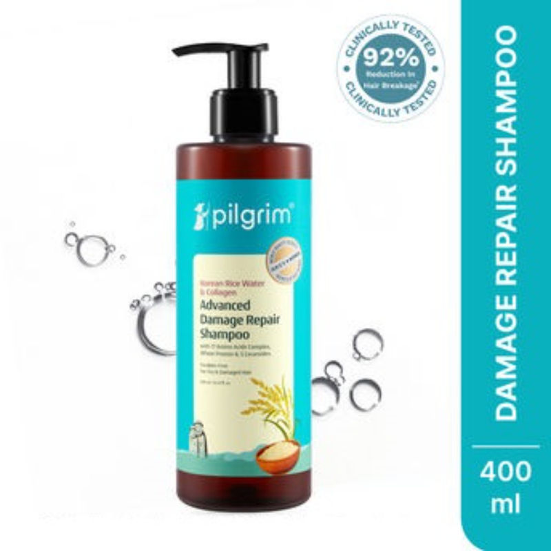 Pilgrim Korean Rice Water & Collagen Advanced Damage Repair Shampoo