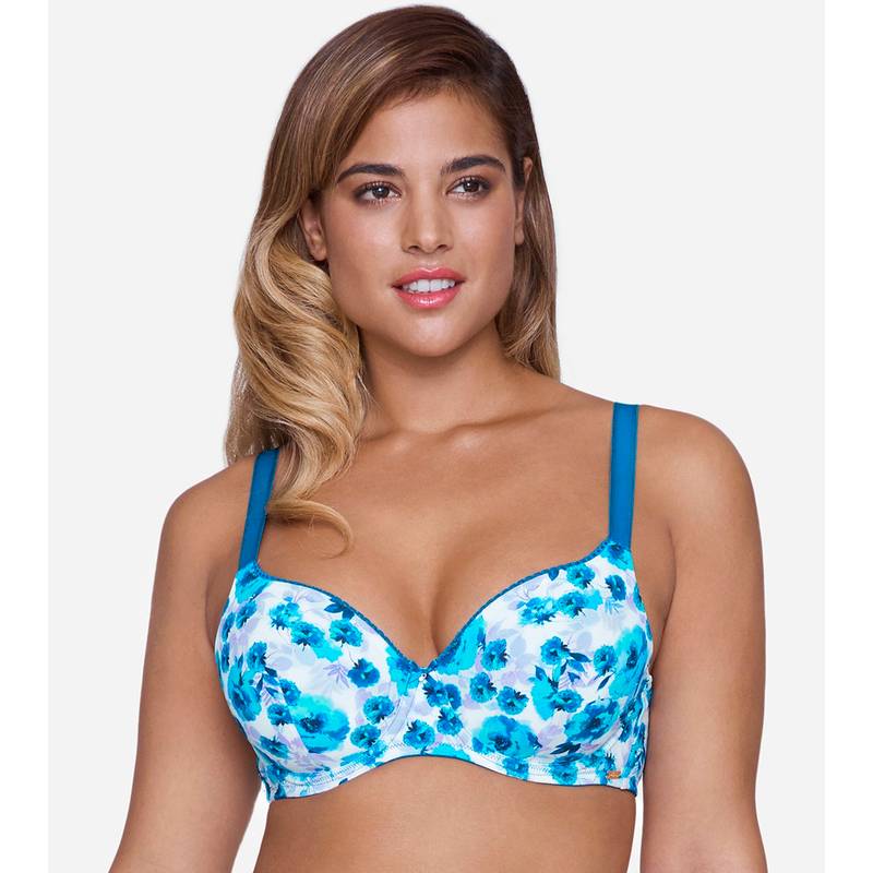 Ultimo Summer Bloom Printed T-Shirt Bra - Multi-Color (38D)