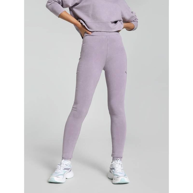 Puma Dare To Washed Womens Lavender Tights (XS)