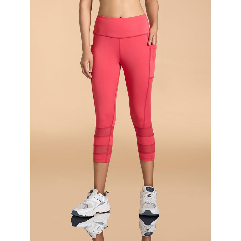 Kica Active Mesh 7/8th Sports Leggings For Running and Training (2XL)