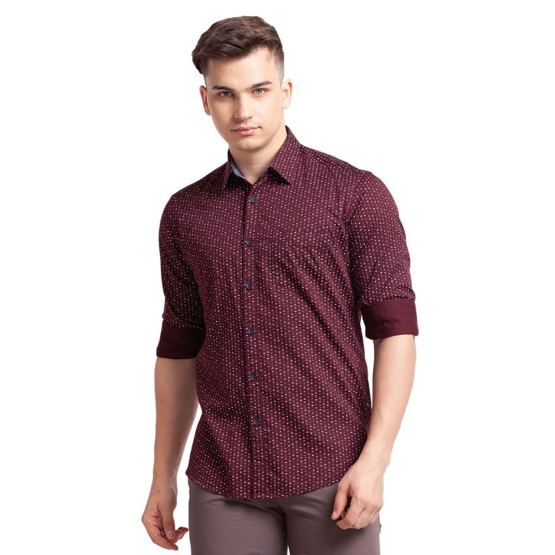 Buy Parx Dark Red Shirt Online