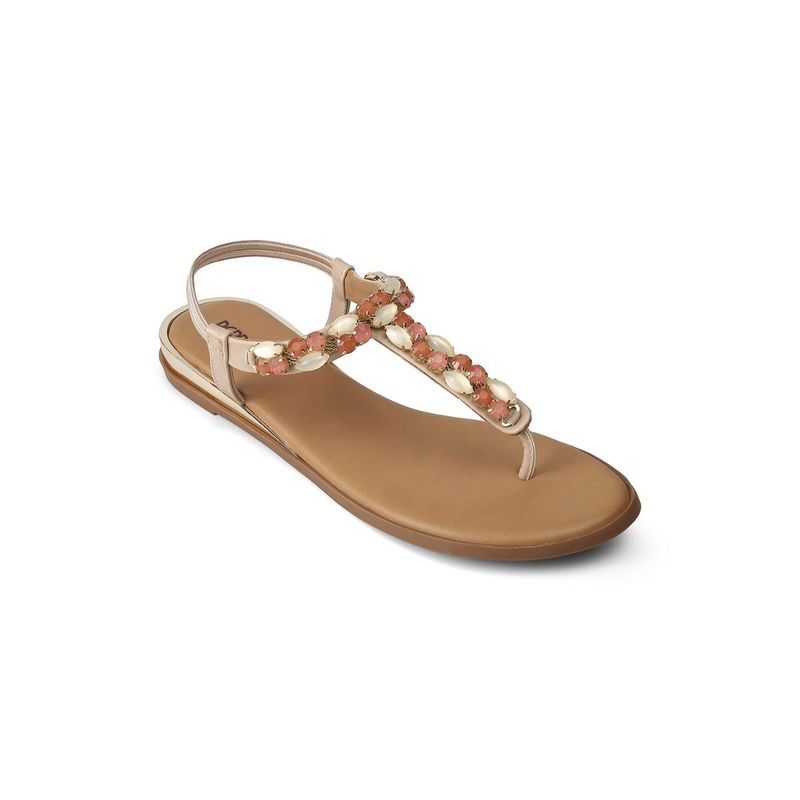 PEPPER T Strap Sandals - Cream (EURO 36)
