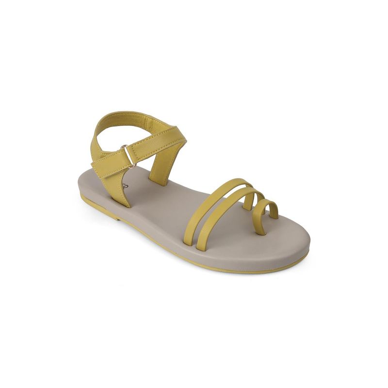 PEPPER Flat Sandals - Yellow (EURO 36)