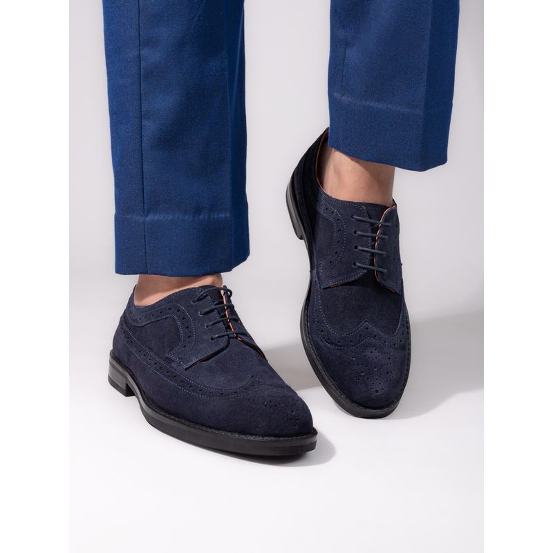 Alberto Torresi Blue Suede Brogues (UK 9)