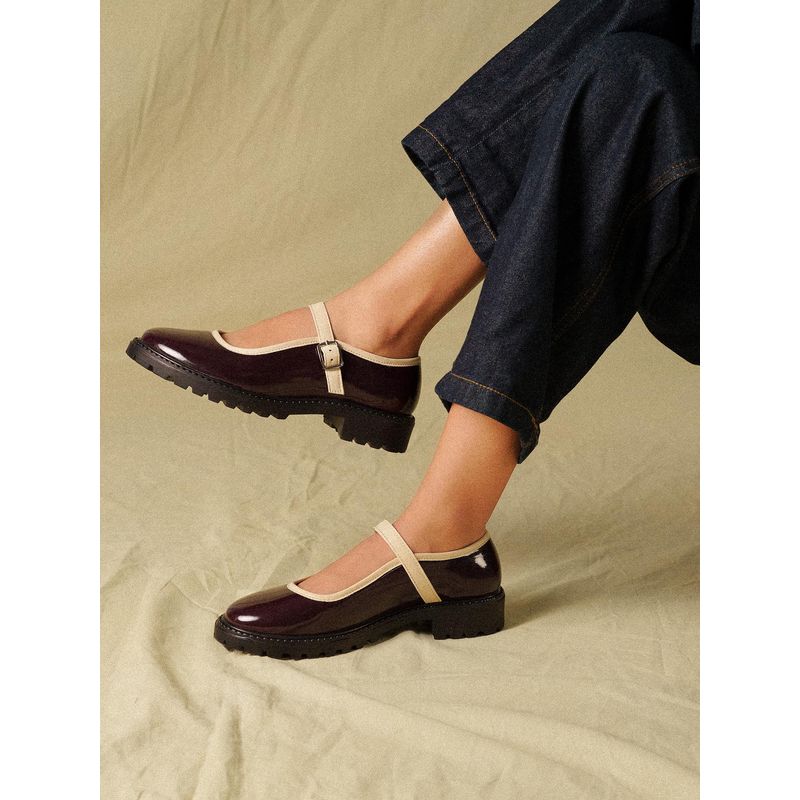 Theater Women Sensei Pro Maroon Platform Mary Janes Pumps Heels (Euro 36)