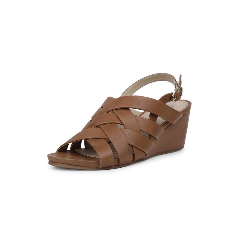 Hush Puppies Women's Brown Wedges Heels (UK 6)