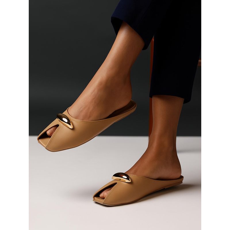 Chaal Chalan Talia Beige Mules (UK 6)