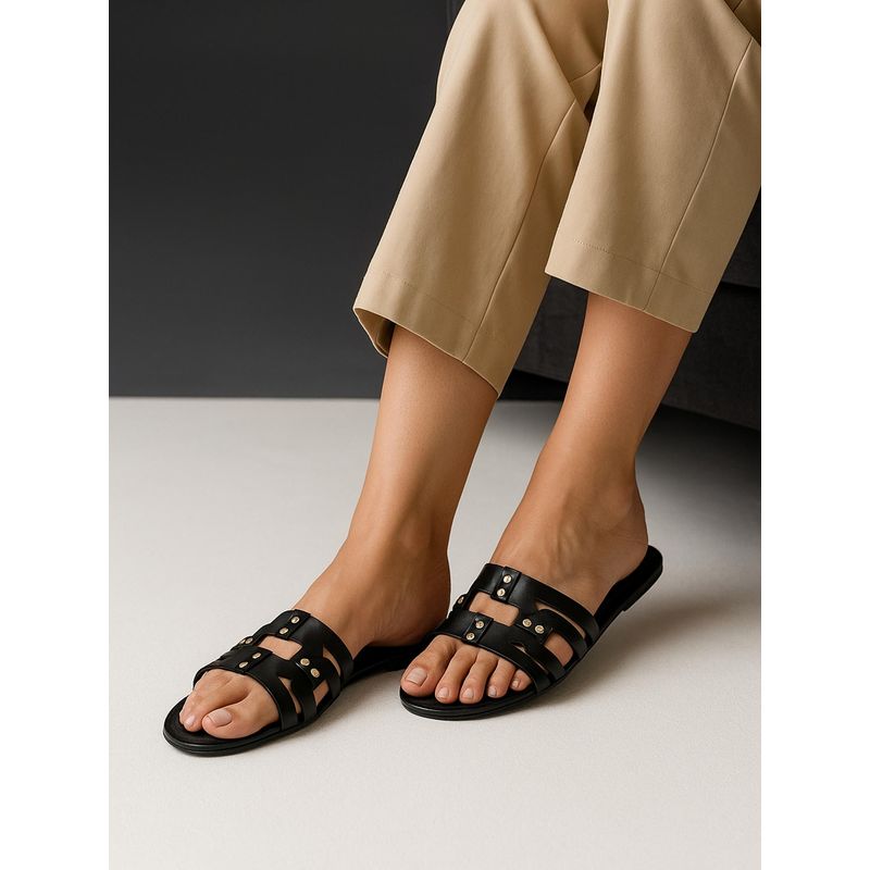 Chaal Chalan Ira Black Flats (UK 3)