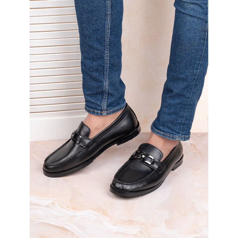 La Botte Men Black Solid Formal Loafers (EURO 43)