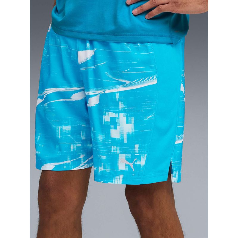 Puma Men Blue Printed Run Velocity Aop 7 Short (M)