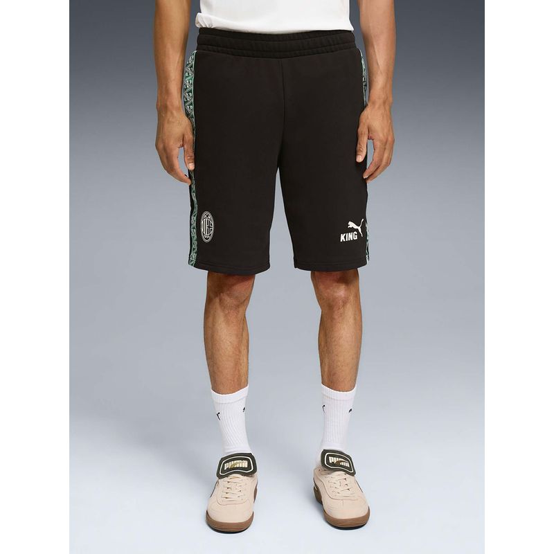 Puma Men Black Milan Third Kit King Sweat Shorts (XS)