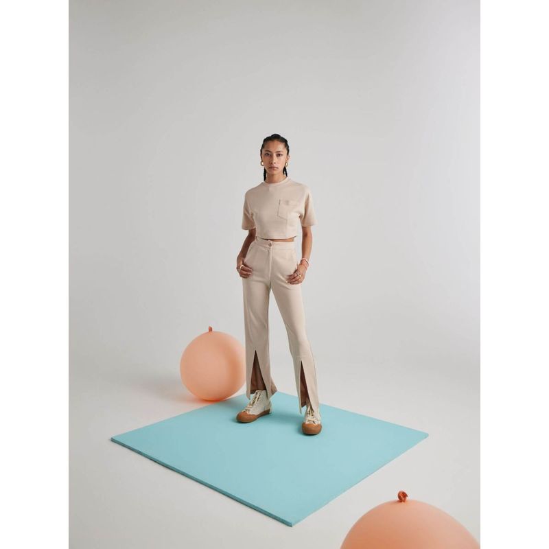 Muvazo Womens Spill Da Tee Beige (XS)