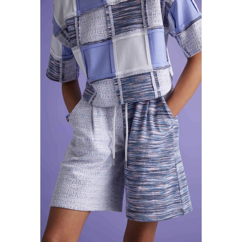 Muvazo Womens Piecing Hot Shorts Blue (XS)