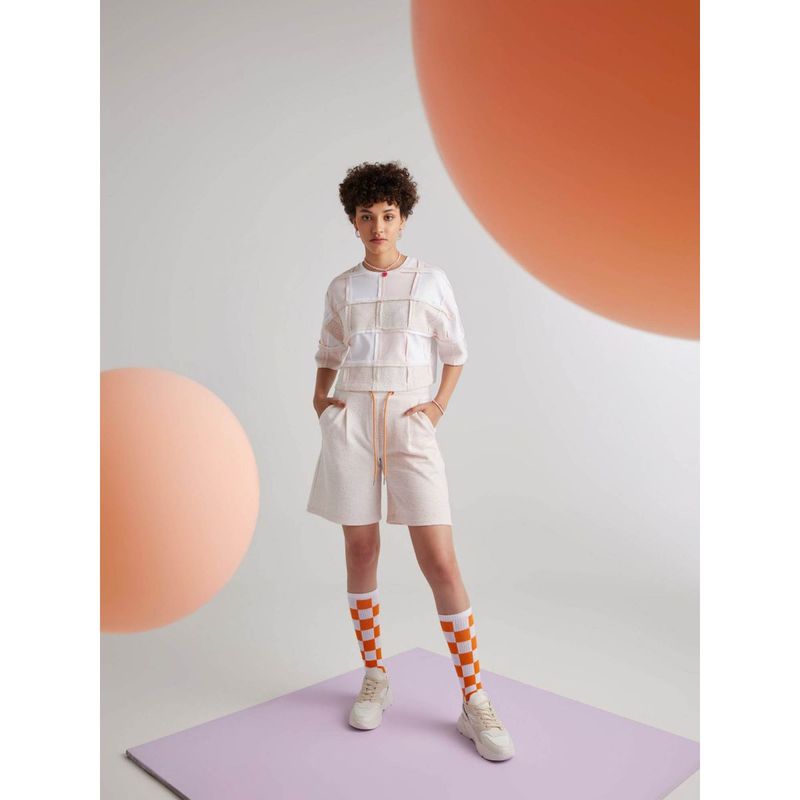 Muvazo Womens Piecing Hot Shorts Pink (XS)