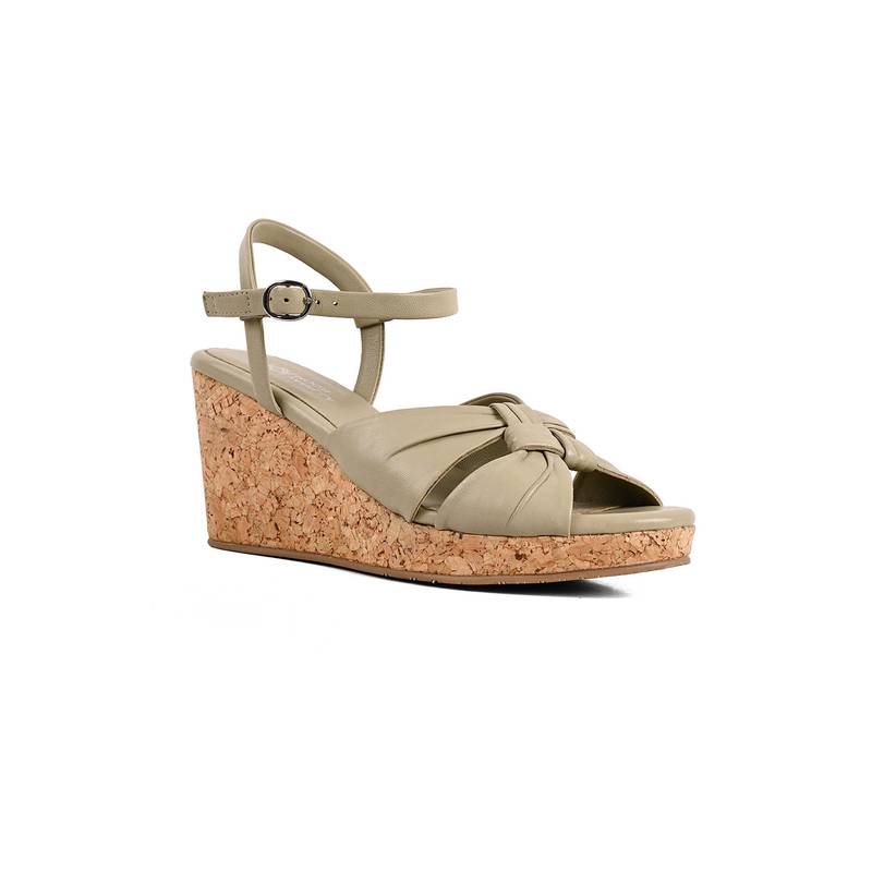 Vanilla Moon Women Green Natalia Wedges Heels (EURO 37)