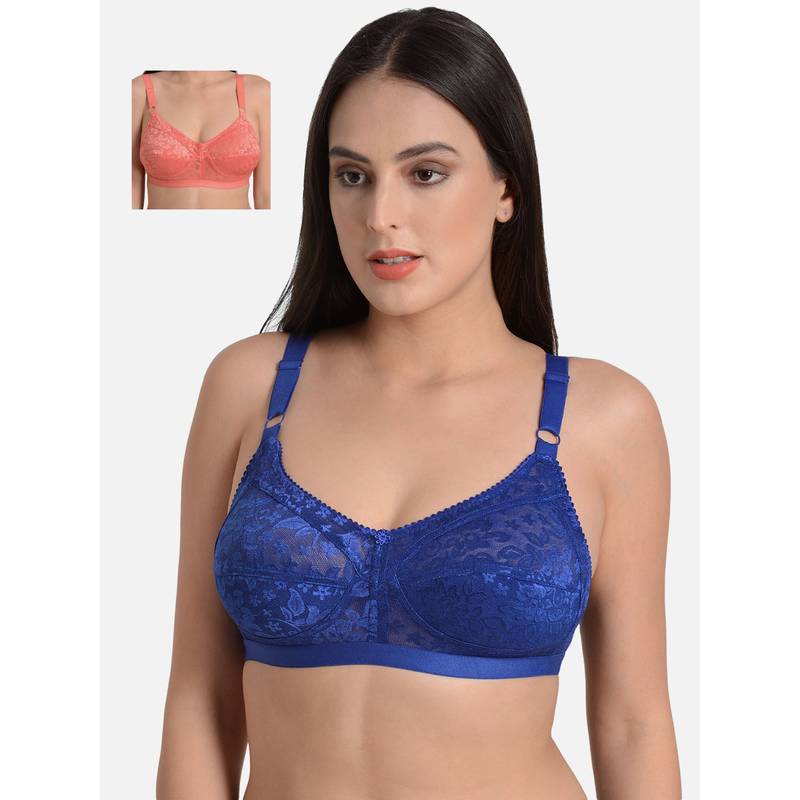 Mod & Shy Pack Of 2 Non-Padded Minimizer Bra - Multi-Color (36C)