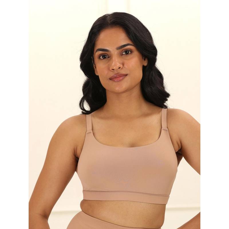 Undeneat Women Everyday Non-Wired Non-Padded Scoop Bralette Bra (XL)
