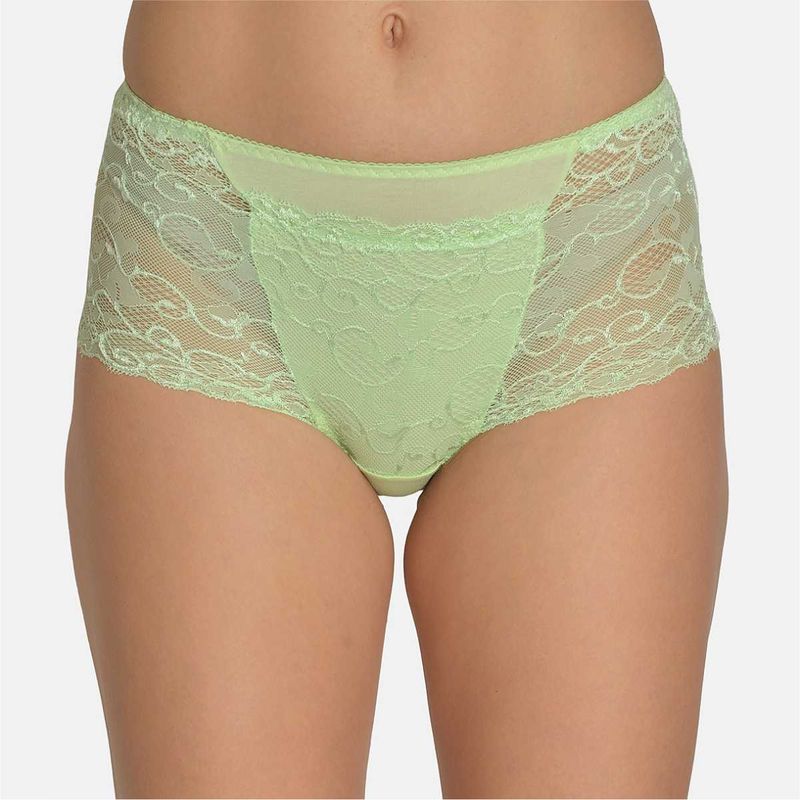 Mod & Shy Women Lace Hipster Brief - Green (XL)