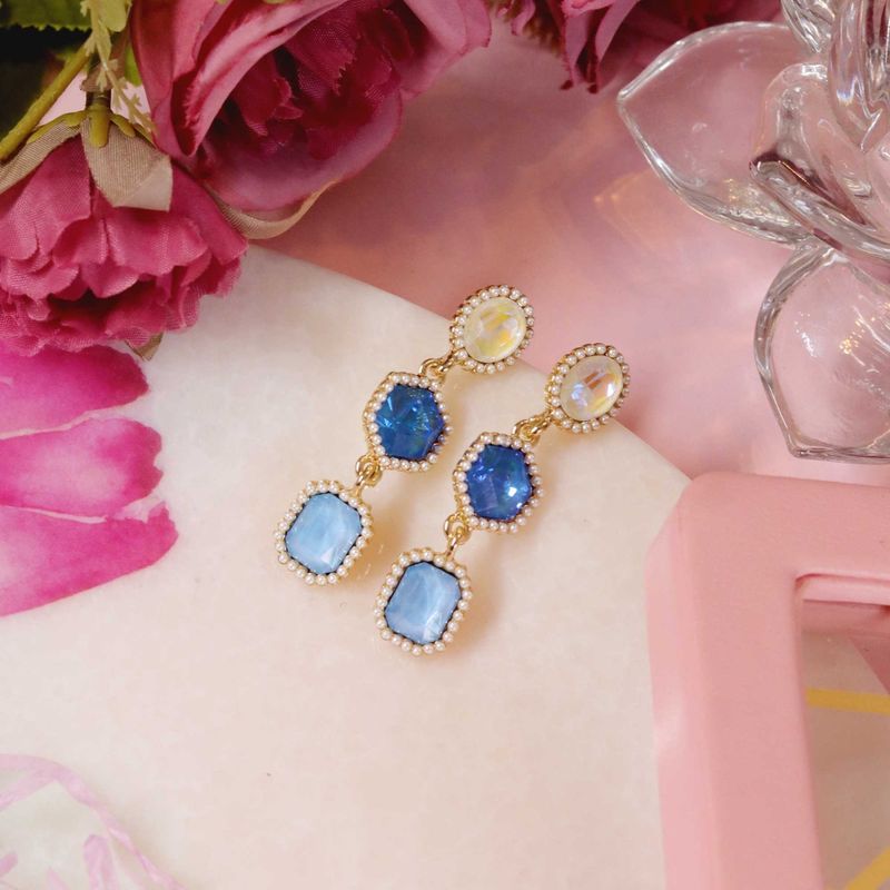 Zariin Gold Work of Magic Double Drop Earrings: Buy Zariin Gold