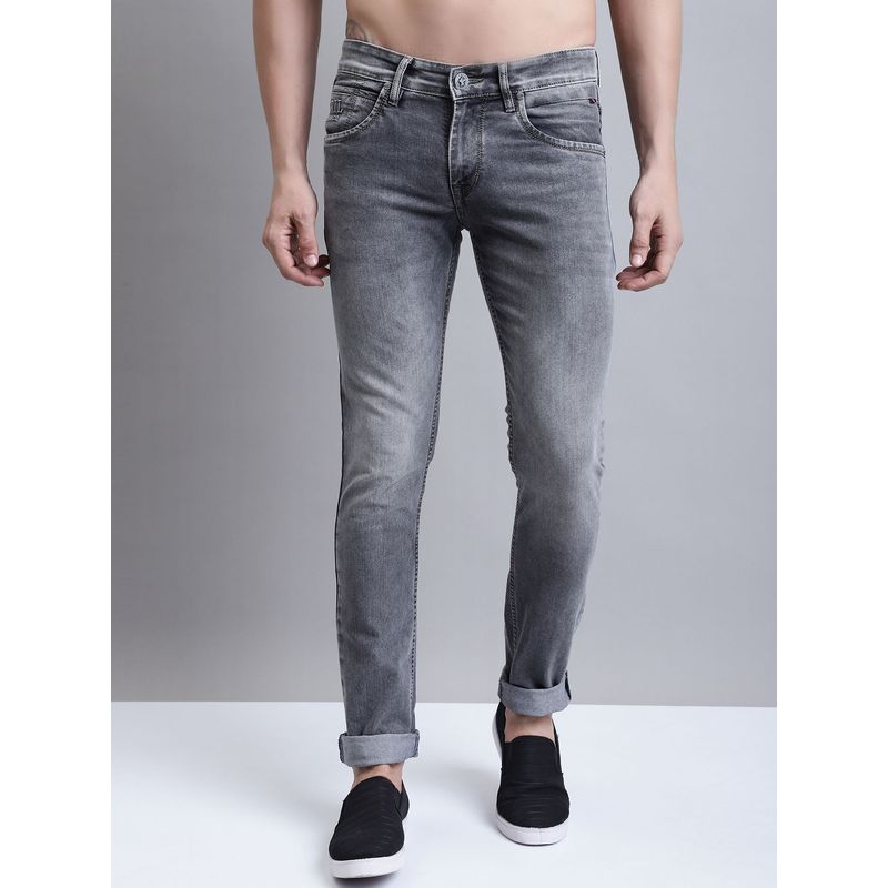 Cantabil Men Casual Grey Denim Jeans (38)