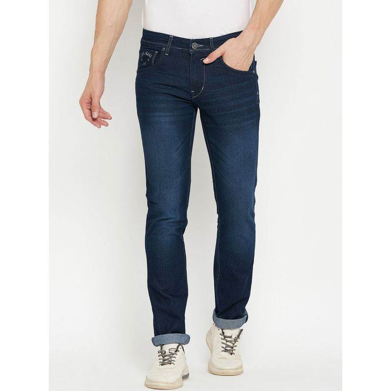 Cantabil Men Blue Solid Casual Jeans (34)